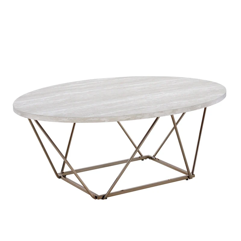 Ravine Faux Marble Top Coffee Table