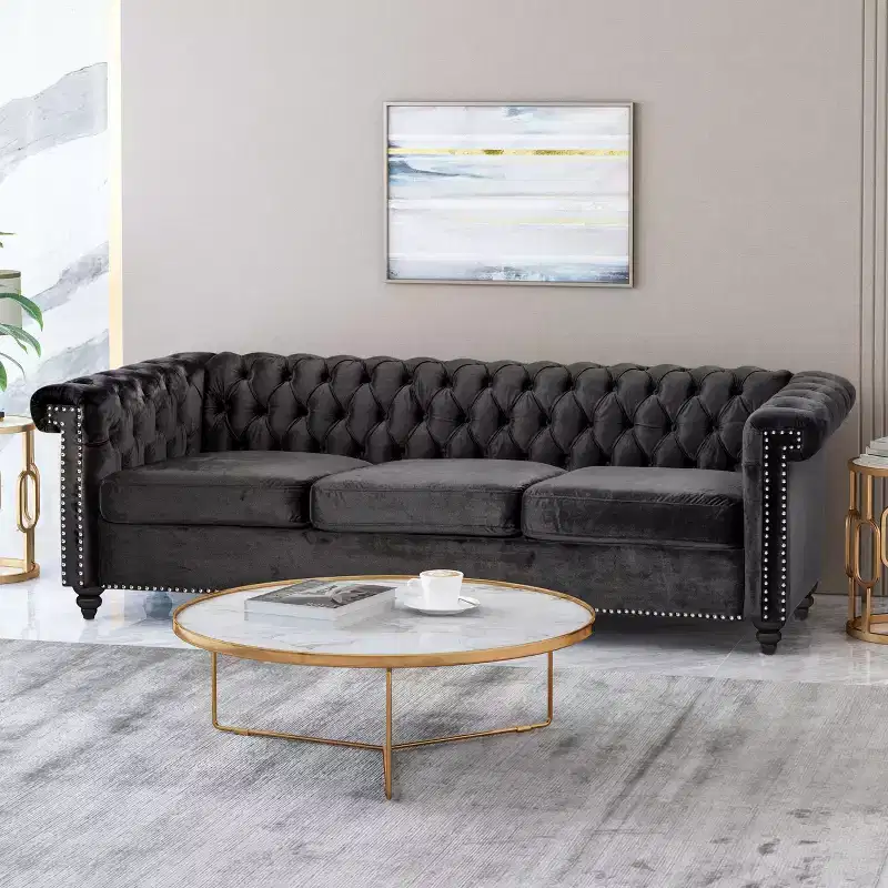 Christopher Knight Home Parkhurst 3 Seater Sofa with Nailhead Trim