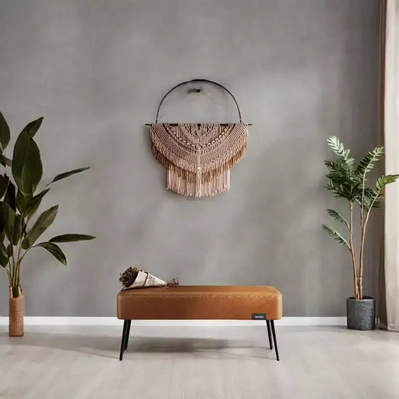Bench for Entryway Bedroom, End of Bed Bench, Ottoman with Storage Synthetic Leather with Stitching Loads 660 lb