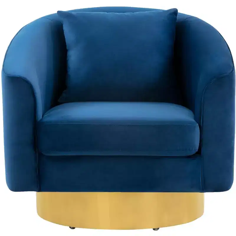 Joaquin Swivel Barrel Chair - SFV4765 - Safavieh Couture