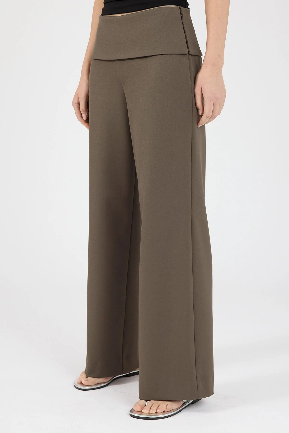 Fold Over Pant Taupe
