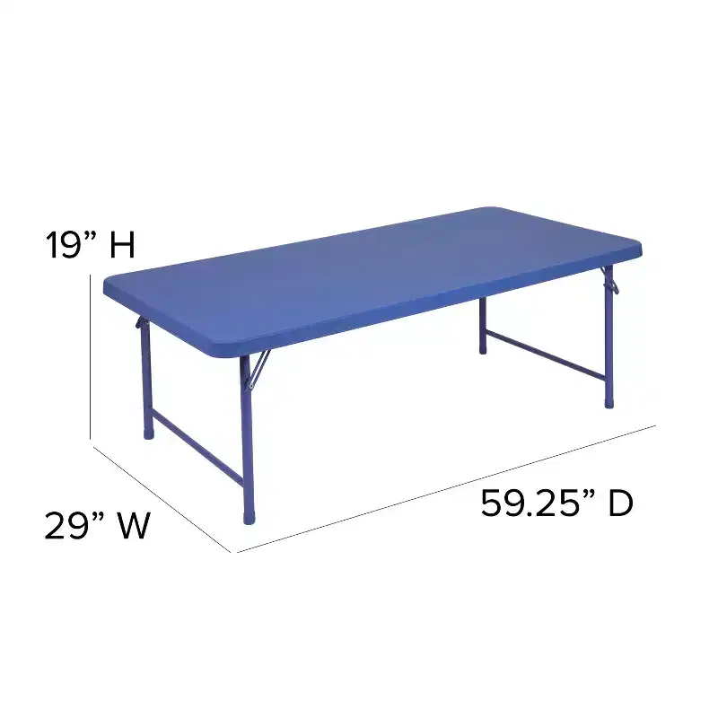 4.93-Foot Kids Plastic Folding Table for Playroom & Classroom