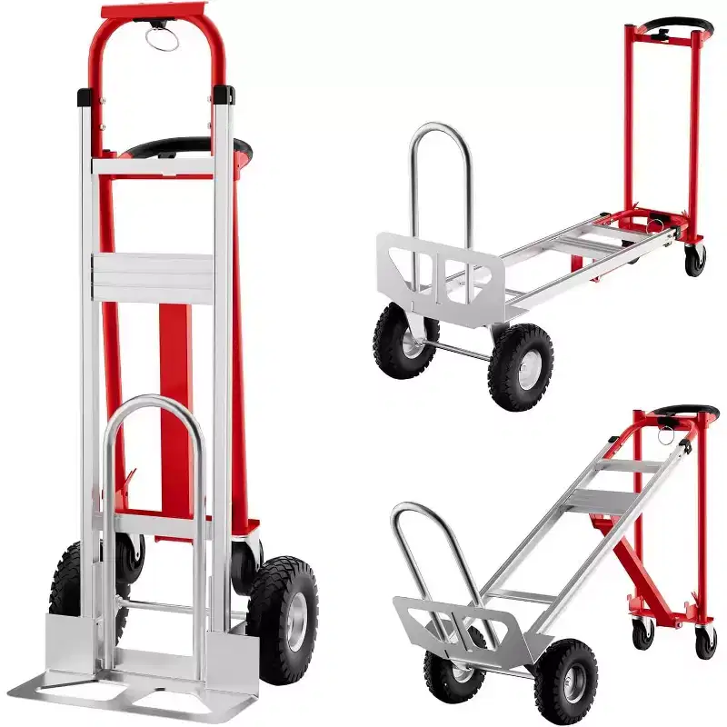 Dolly Cart with Wheels, 800Lbs Capacity, Heavy Duty Folding Hand Truck, Rolling Utility Cart for Transport and Moving in Home, Warehouse, Supermarket