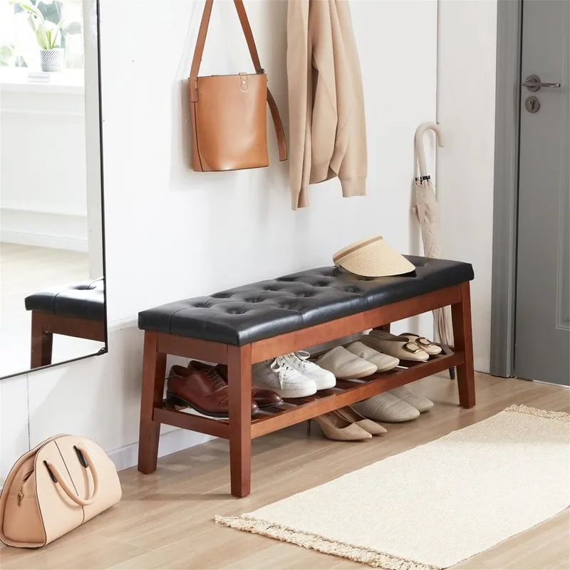 Shoe Bench Entryway - 43.3D x 14W x 18H