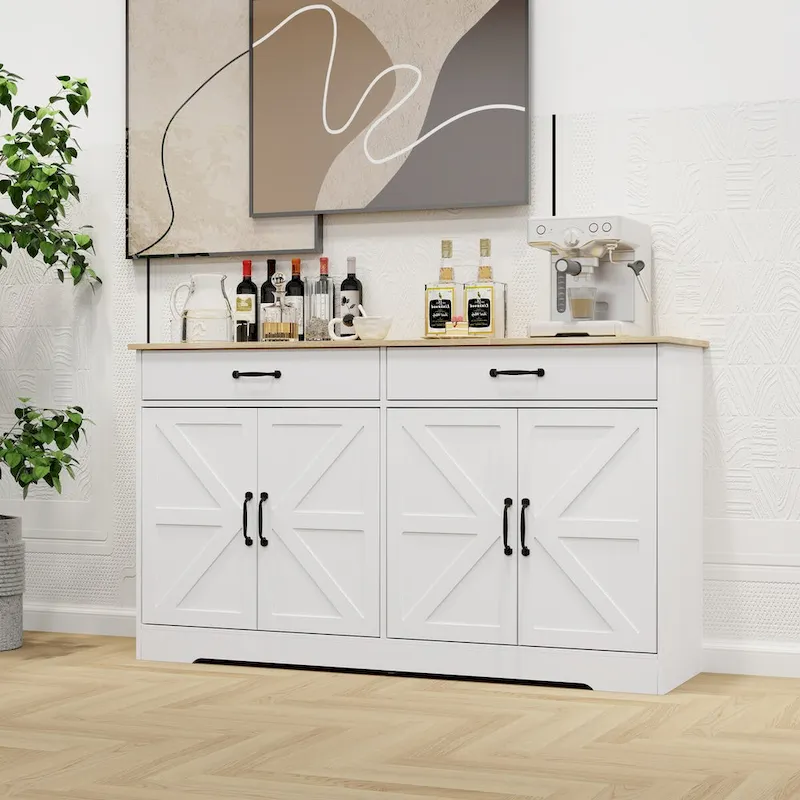 55.91 Large Farmhouse Buffet Cabinet