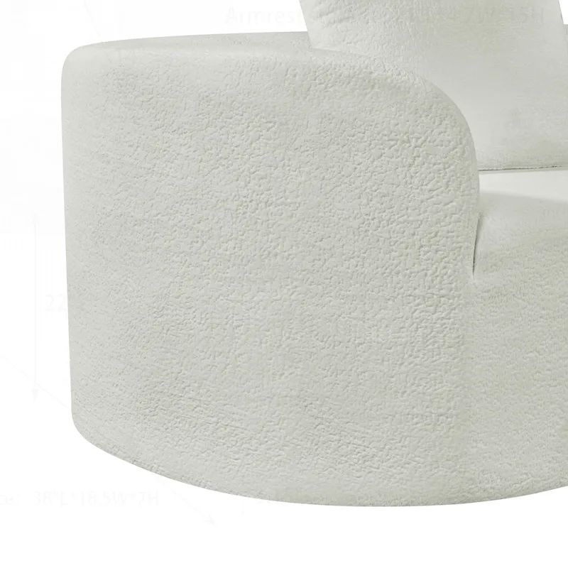 Modern Curved Sectional Sofa with High-Quality Upholstery and Spacious Seating