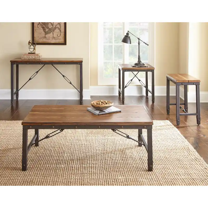 Steve Silver Gatling Natural Industrial Console Table