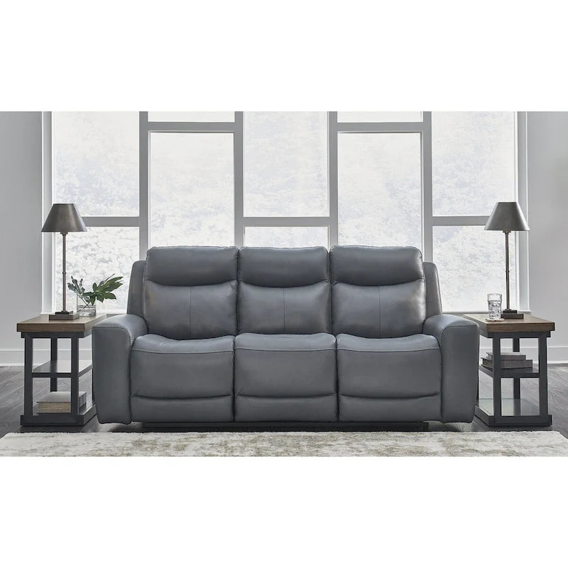 Steel Power Reclining Sofa - 89W x 42D x 43H