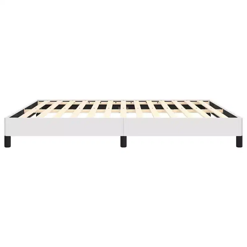 White Faux Leather King Bed Frame