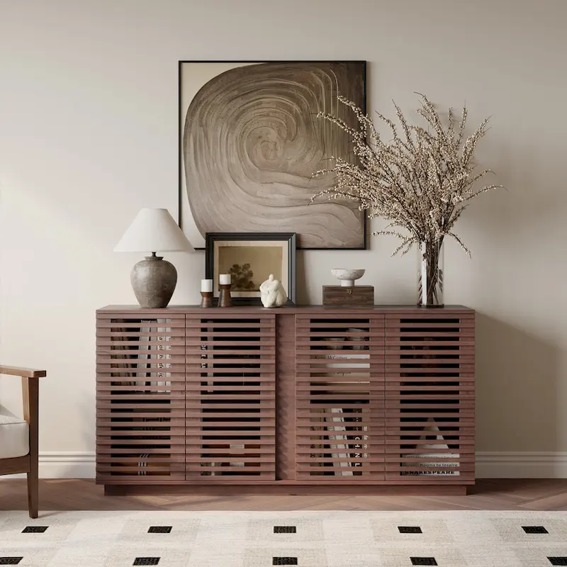 Buffet Sideboard With Solid Wood Doors