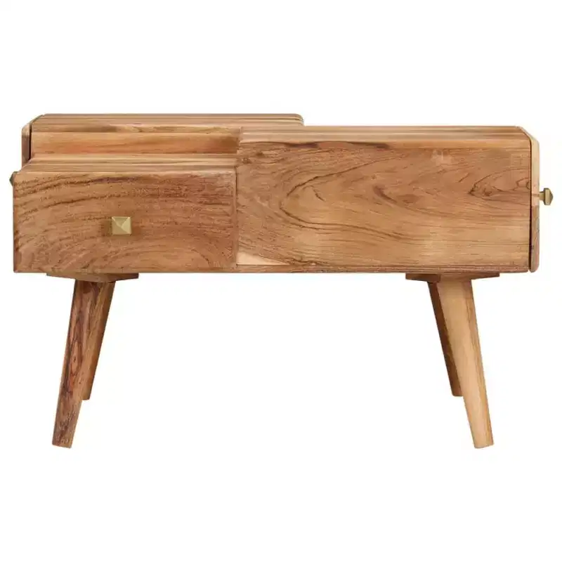 vidaXL Coffee Table 27.5x23.6x16.5 Solid Acacia and Engineered Wood