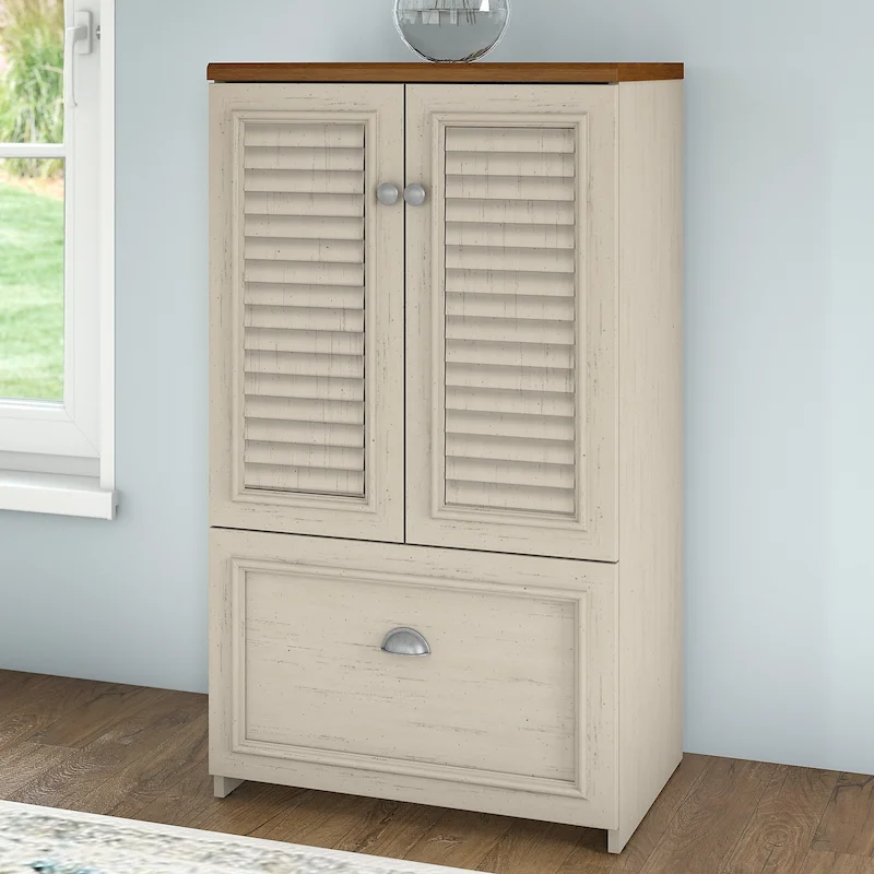 41.7-inch Cabinet with Drawer - 23.74L x 16.06W x 41.69H - 23.74L x 16.06W x 41.69H