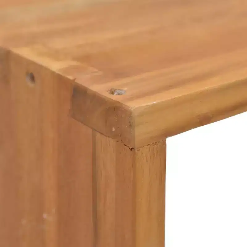 Bedside Cabinet Warm Natural Wood Solid Teak Wood Bedside Cabinet