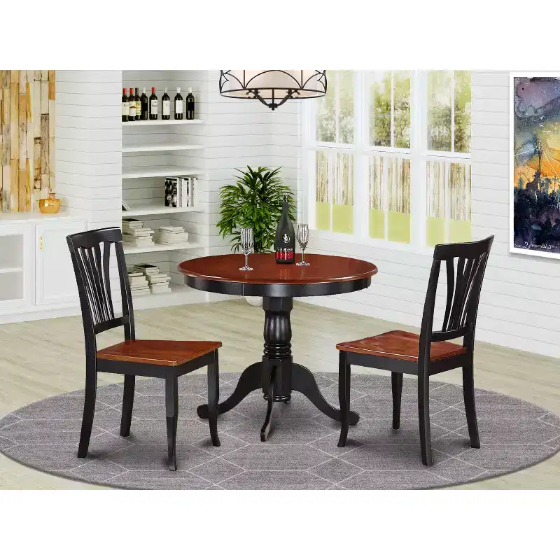 HomeStock Dining Table Set For 2 Pedestal Kitchen Dining Room Table