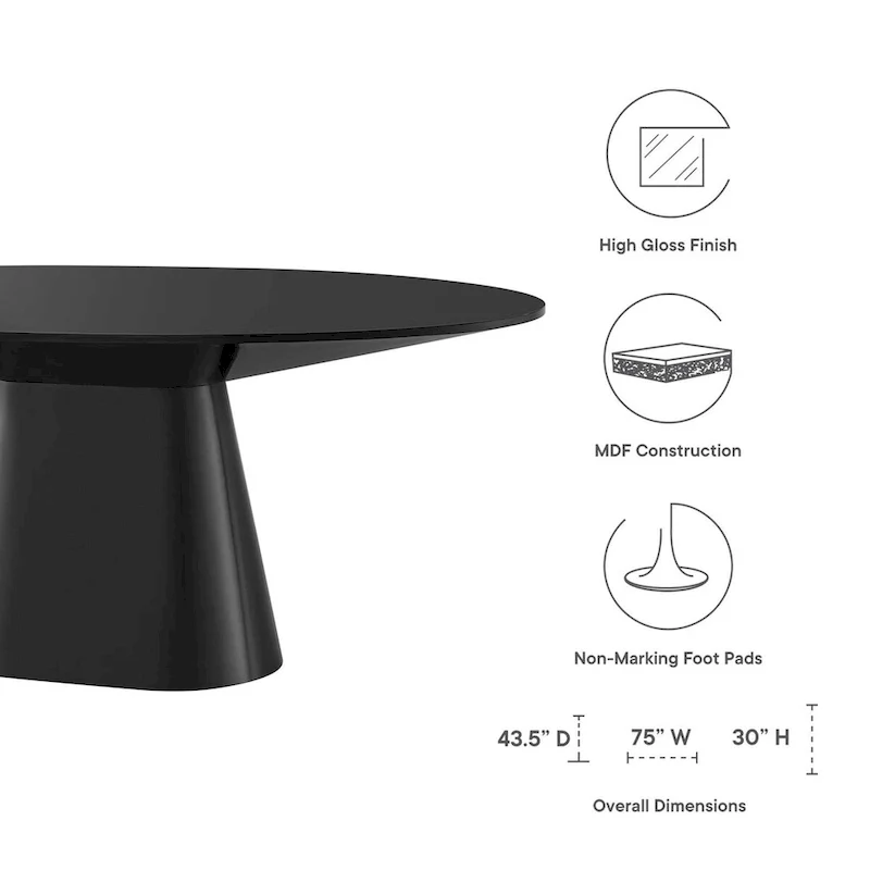 Provision 75 Oval Dining Table
