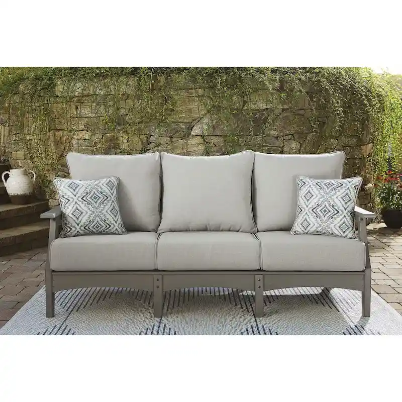 Signature Design by Ashley Visola Gray 6-Piece Outdoor Package - 80W x 33D x 37H