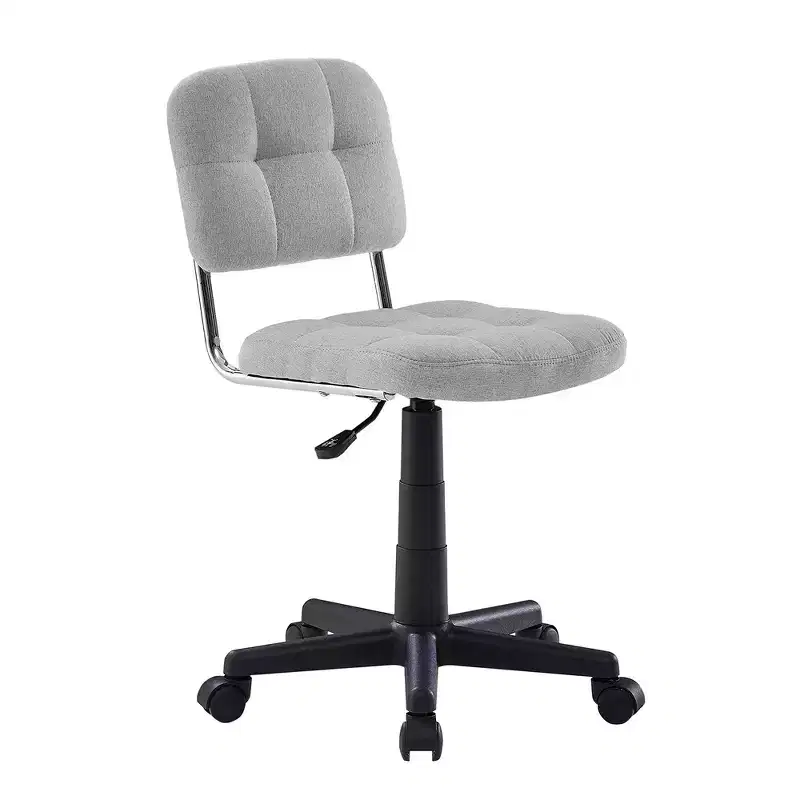 VECELO Modern Armless Home Office Chair 360 Degree Rolling Swivel Height Adjustable