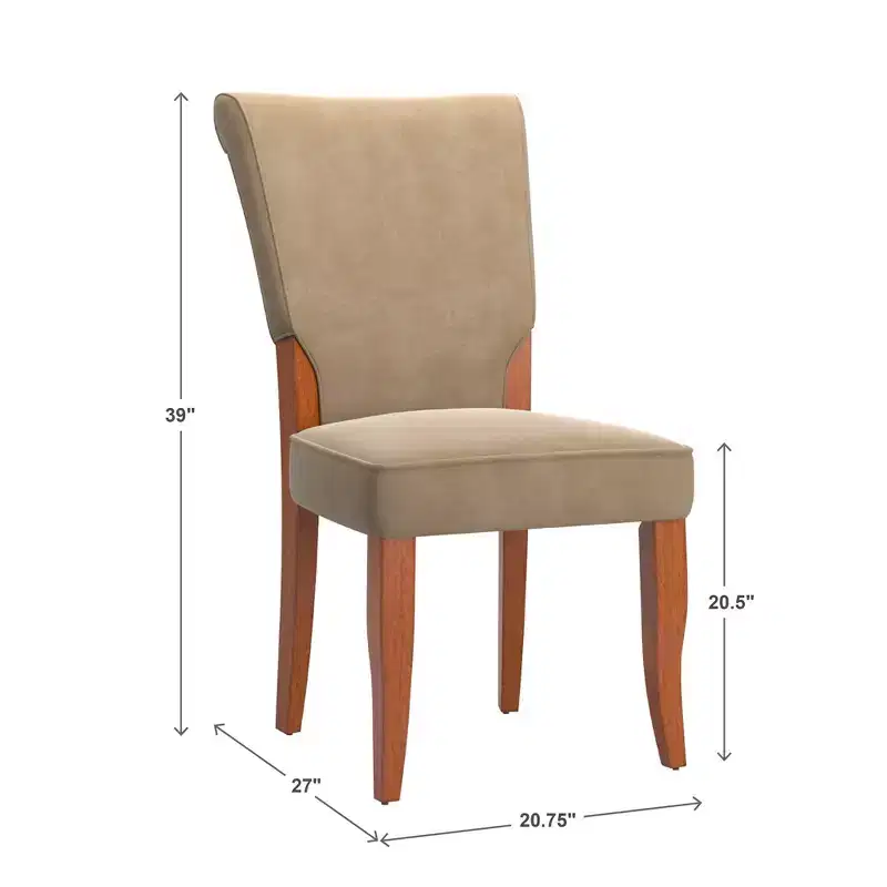 Pershing Velvet Upholstered Parsons Dining Chairs (Set of 2) - iNSPIREQ