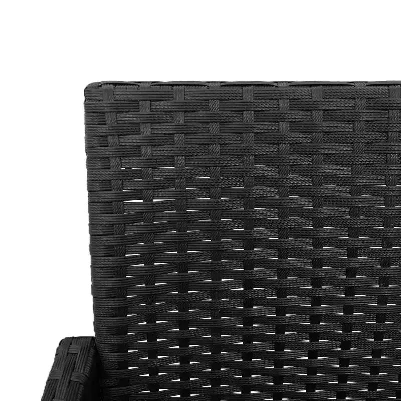 vidaXL Garden Bar Stool PE rattan, powder-coated steel, 100% polyester