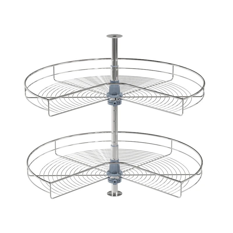 Dowell Lazy Susan 32 Diameter - 270 Degree Double Rack Stainless Steel