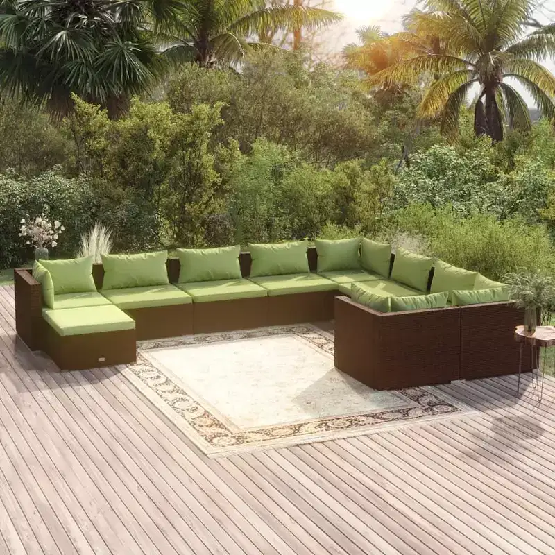 vidaXL Garden Lounge Set PE rattan Large Modular