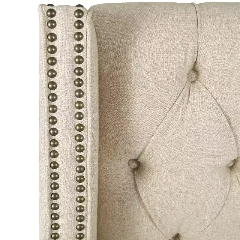 Diamond Tufted Wingback Headboard – Queen / King, 2-Person