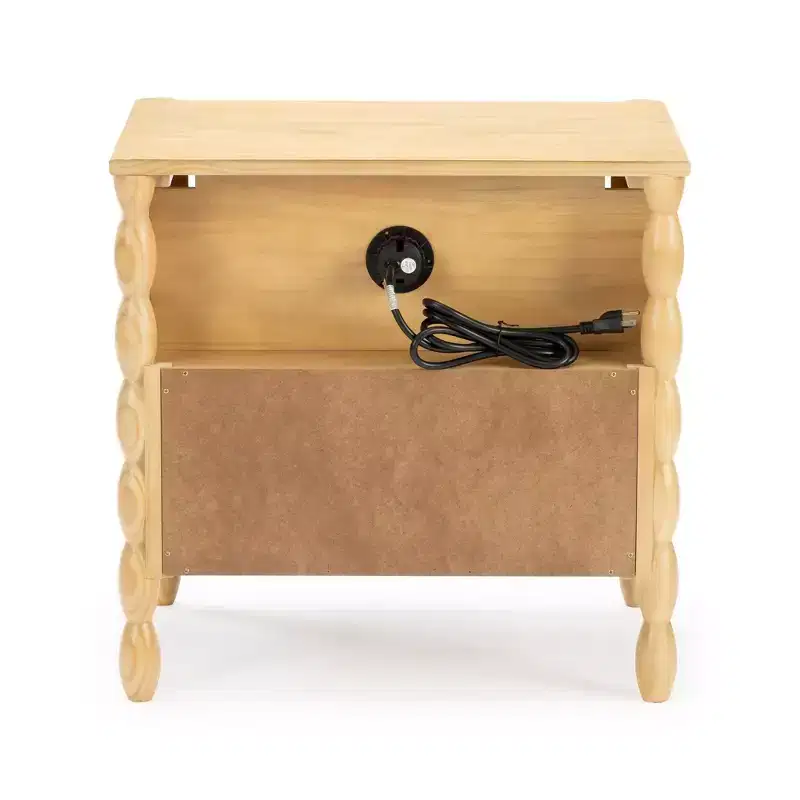 Jenny Lind Cubby Nightstand with 1 Drawer & Electrical Outlet
