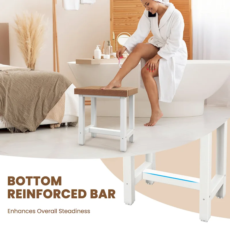 Costway 18 x 12 Heavy Duty HDPE Waterproof Shower Bench Spa Bath - See Details