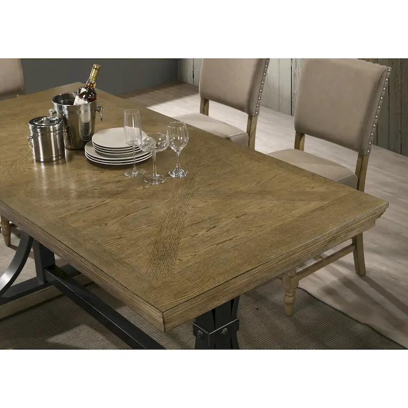 Birmingham Nailhead Driftwood Finish Counter Height Table