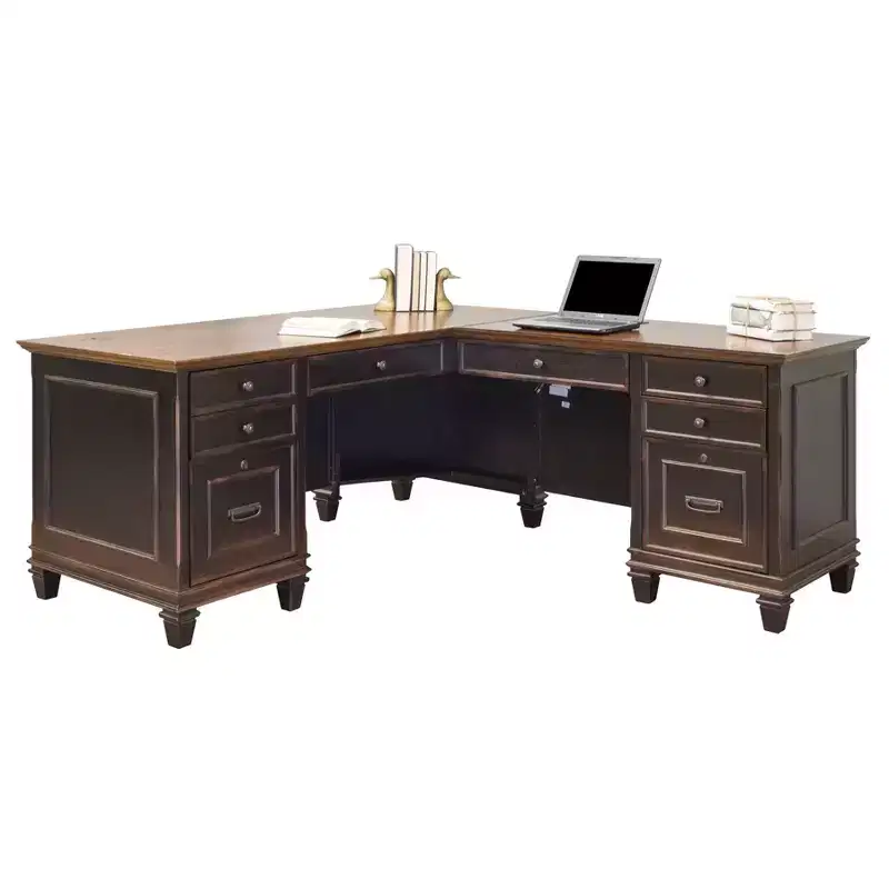 L-Shaped Pedestal Desk