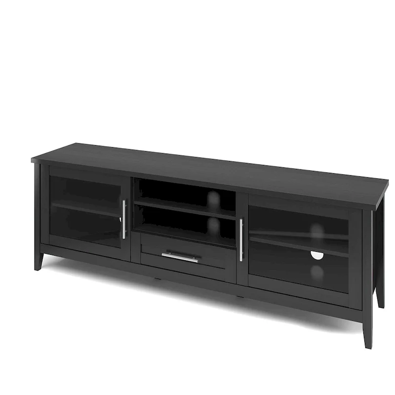 TV Stand with Glass Doors for TVs up to 85