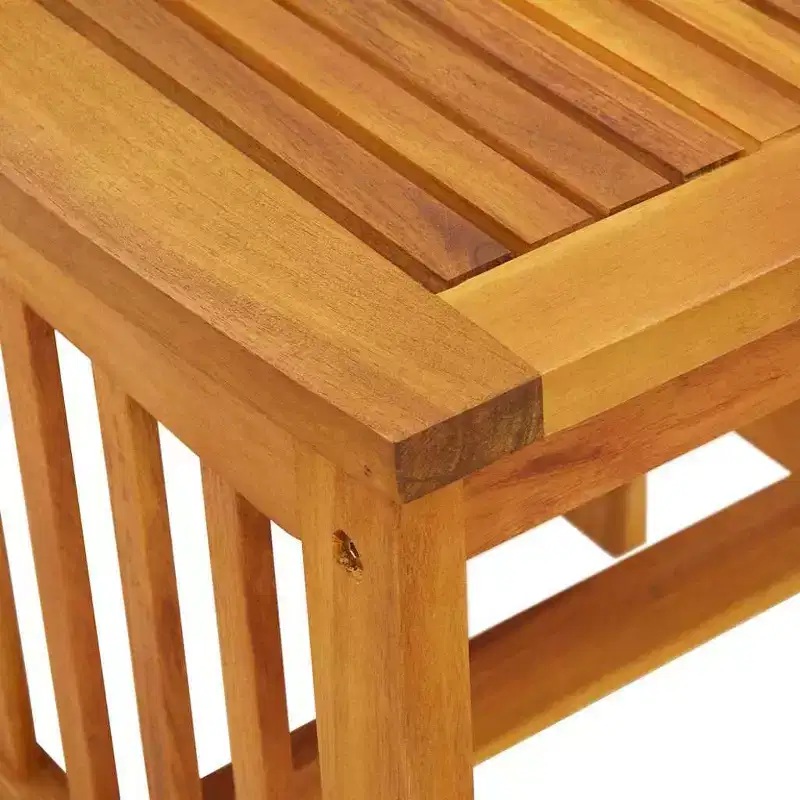 vidaXL Side Table Oil Natural Solid Acacia Wood