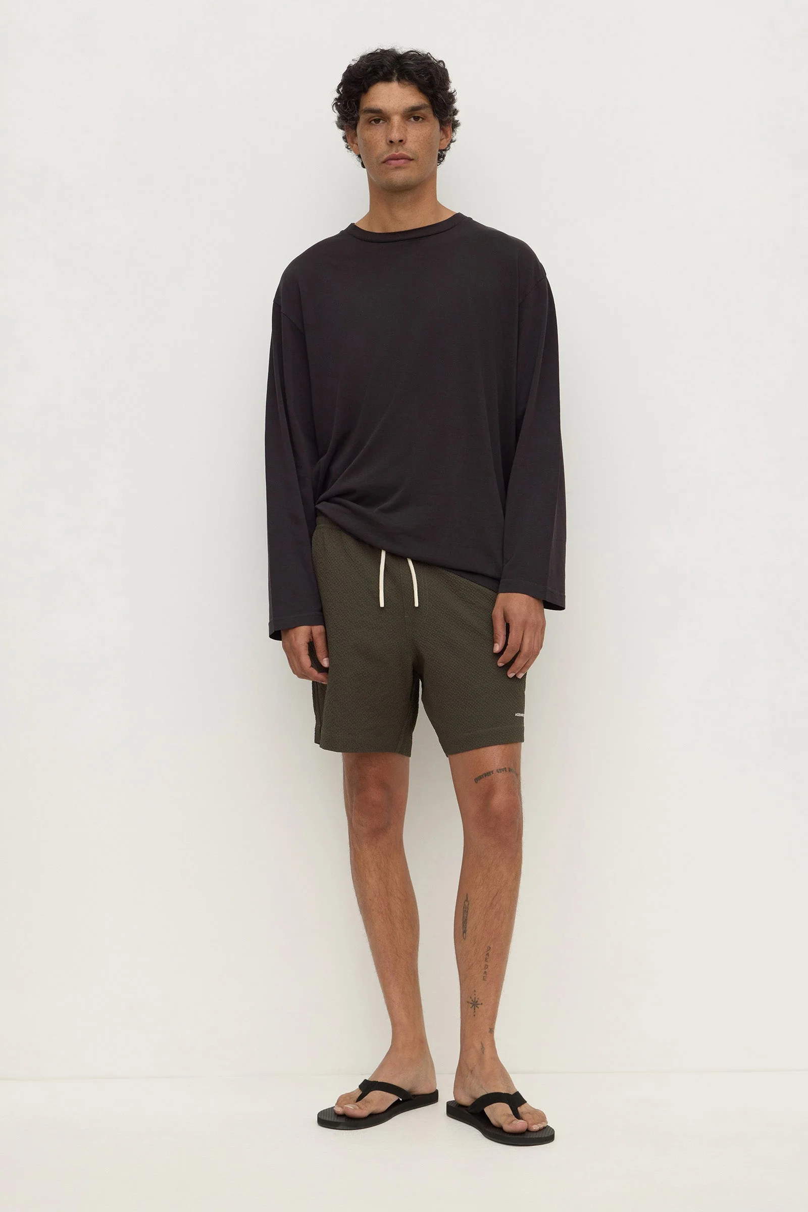 Dark Military Swim Short