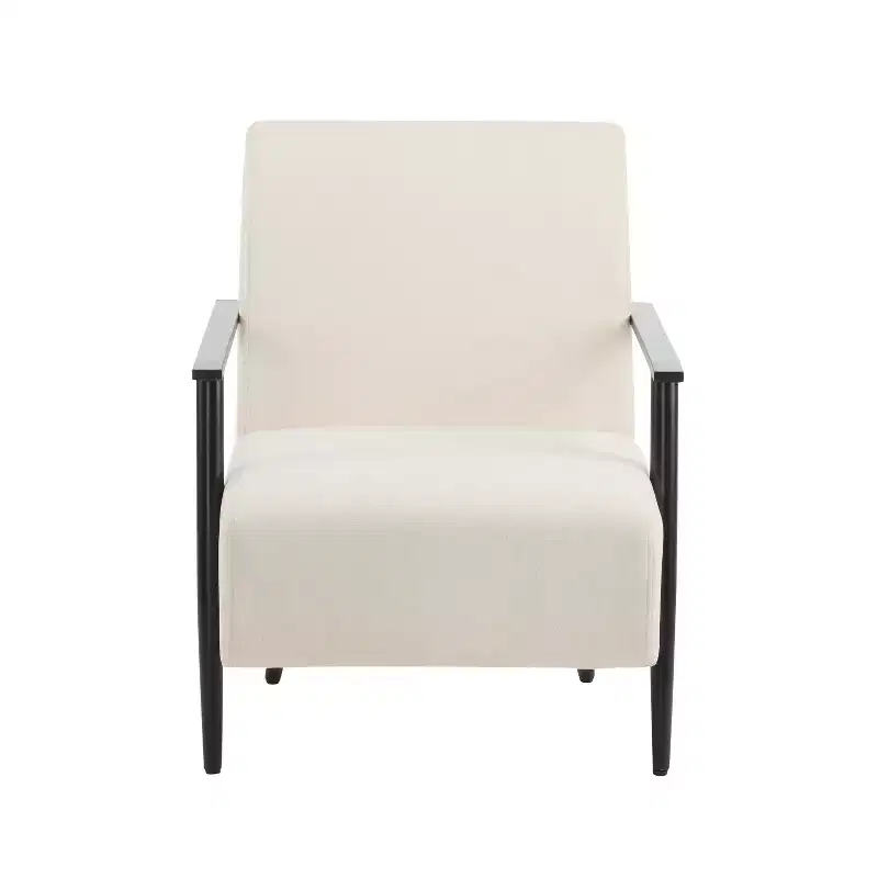Modern Upholstered Iron Club Chair