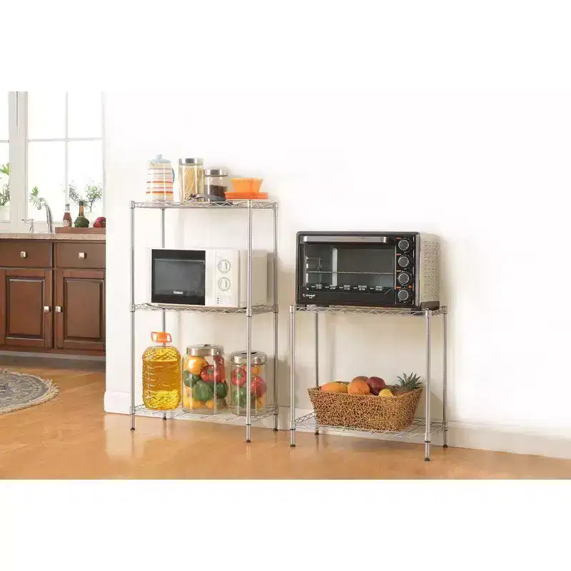 5-Layer Wire Shelving Unit - Metal Mesh Storage Rack, 551 lbs Total Capacity
