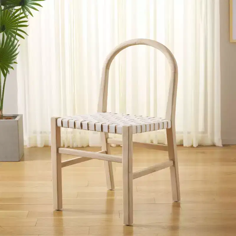 Kinzee Dining Chair - DCH1211 - White/Natural - Safavieh
