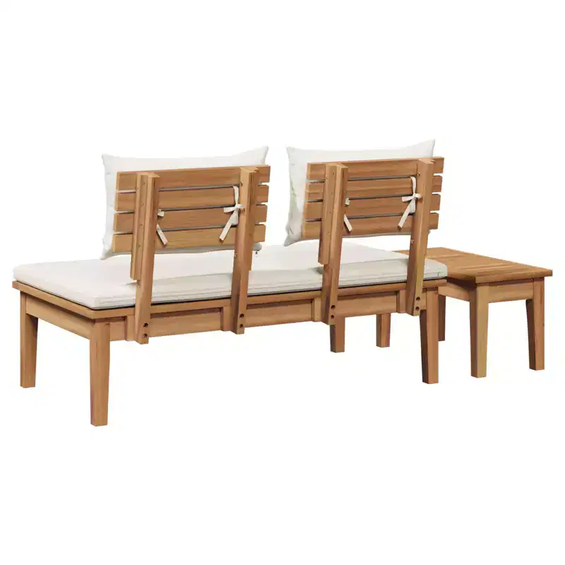 vidaXL Garden Bench 2 pcs Solid Teak wood