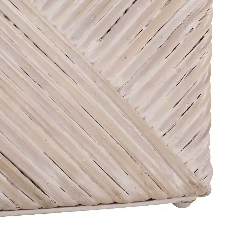 Wynrose Woven Rattan Ottoman - CWK2029 - Off-White - Safavieh Couture