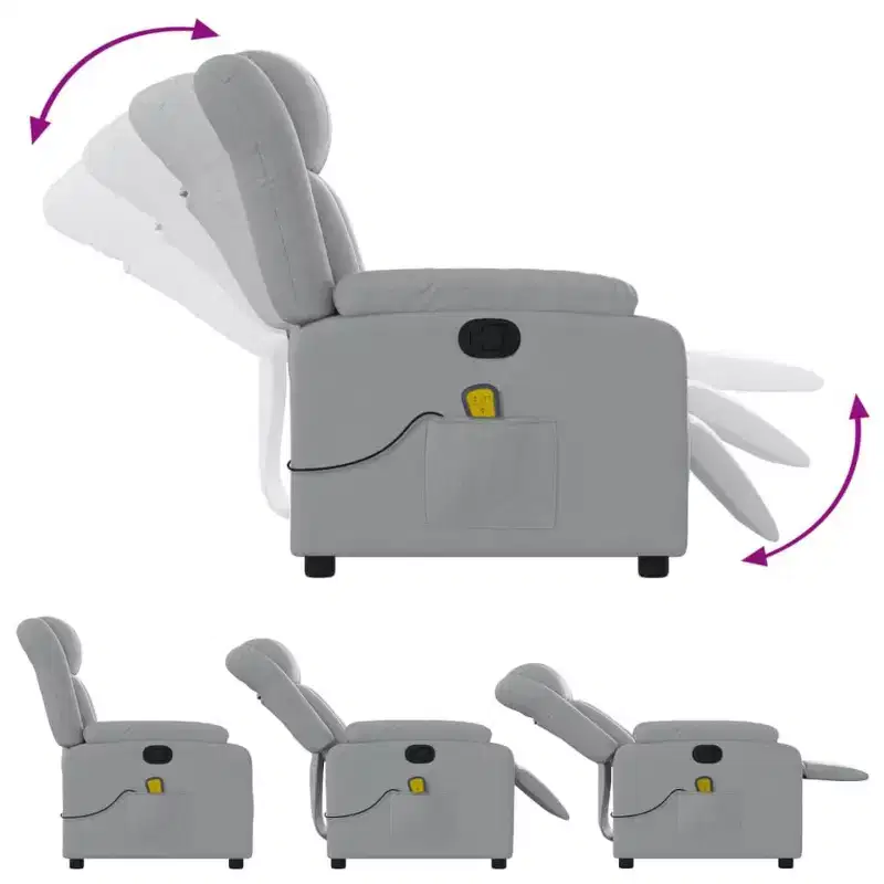 Massage Recliner Chair with Vibration & Adjustable Footrest