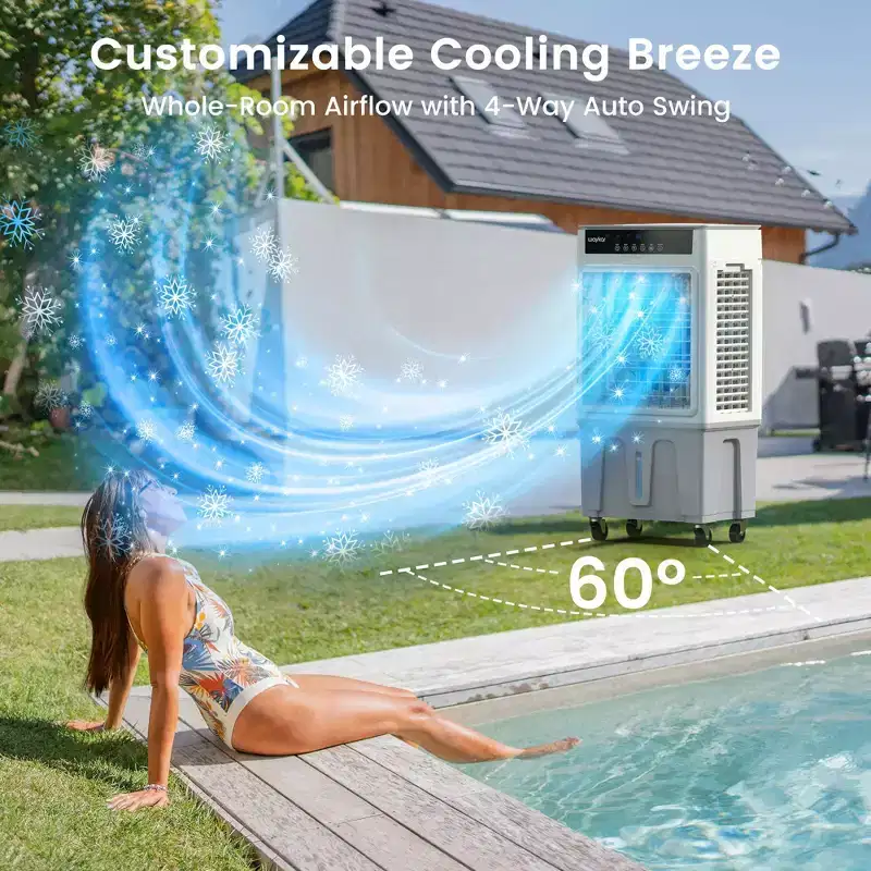 Waykar 2943-3531CFM Portable Evaporative Air Cooler/Air Conditioner with 3-Speed Cooling