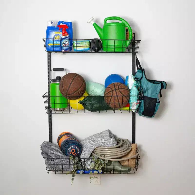 Teal Triangle G-Basket | Adjustable Wall Storage System | Holds 120 lbs