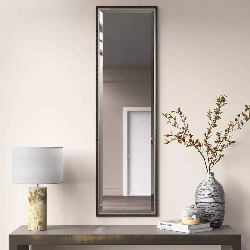 Howard Elliott 48"x14" Cantera Dressing Mirror: Modern Style, Iron Frame, Wall Mounted