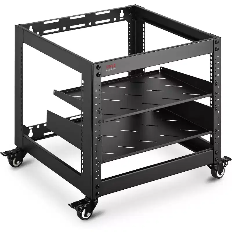 10U Network Cabinet for Home/Office with Lockable Door, Black