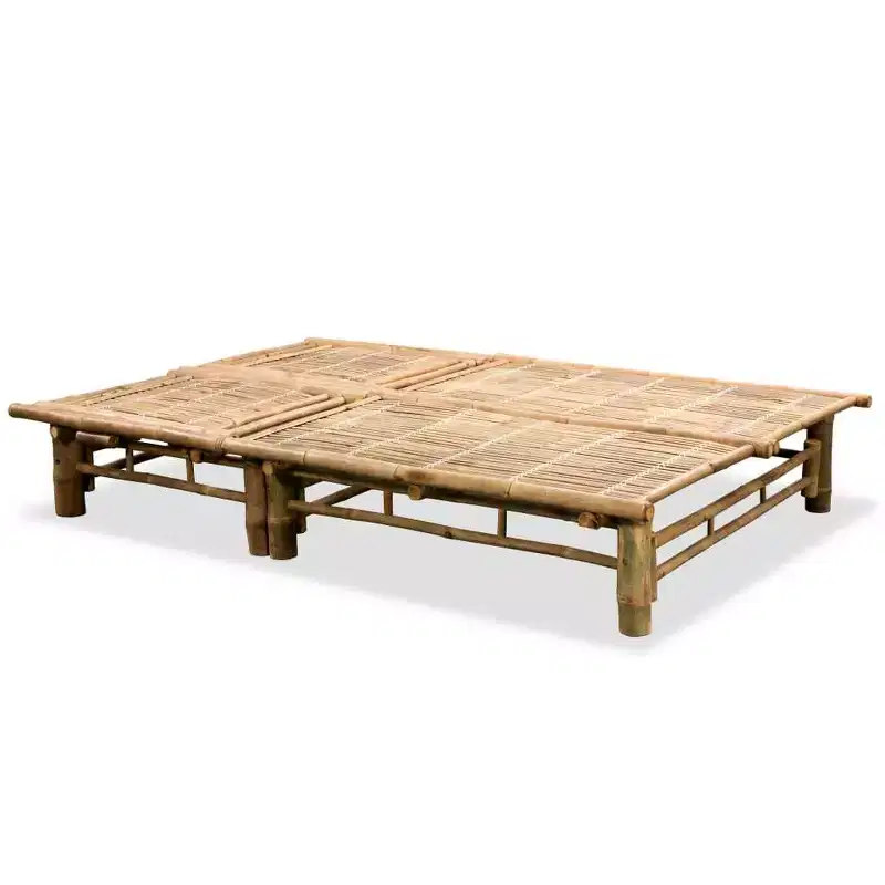 vidaXL Sunlounger Natural Bamboo Bamboo Extra Large