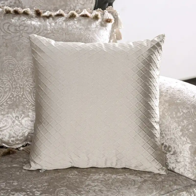 Furniture of America Clarissa Traditional Sofa Set with Button Tufted Back and Accent Pillow