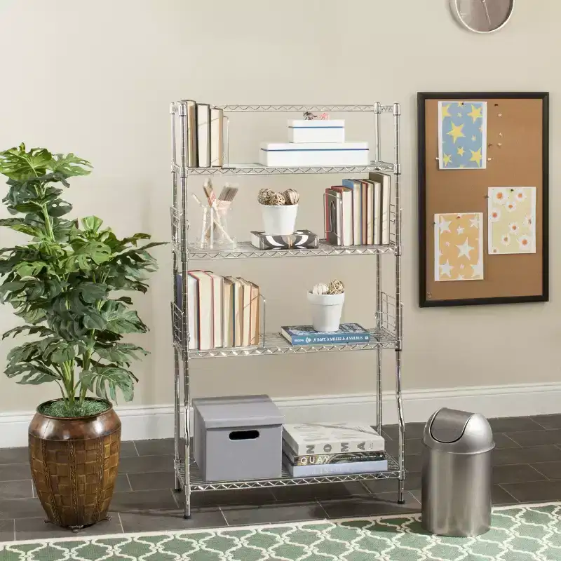 Fernand Wire Book Rack - HAC1017 - Chrome - Safavieh