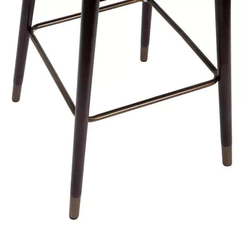 Upholstered Bar Height Dining Stool with Wood Frame