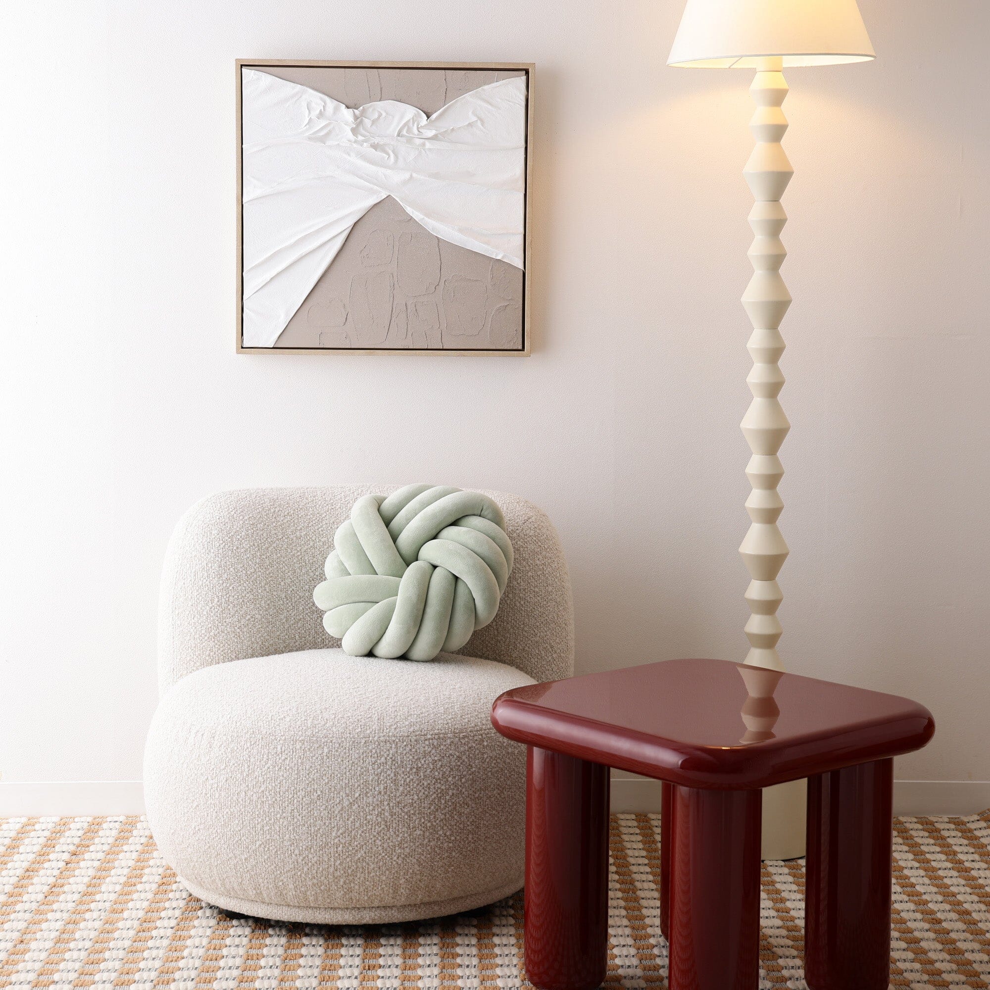 White Single Seat Accent Sofa Chair