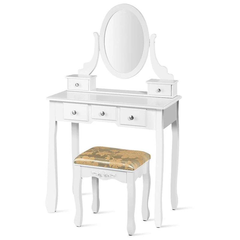 Vanity Table Dressing Table with Make Up Table Stool