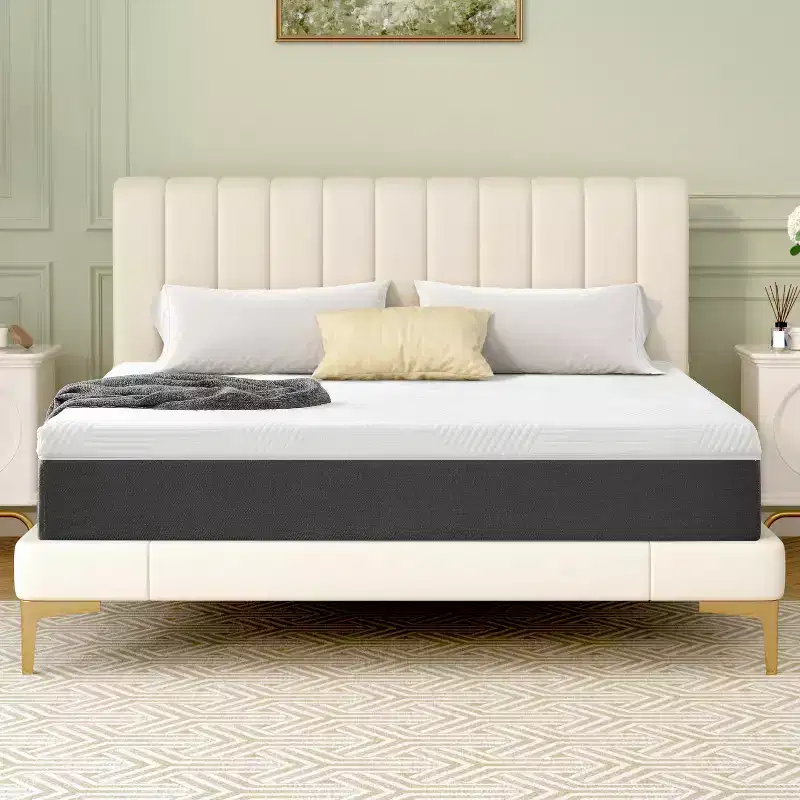 Wuleitex 14 Inch Medium Cooling Gel foam Mattress with Breathable Cover
